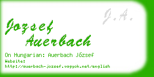 jozsef auerbach business card